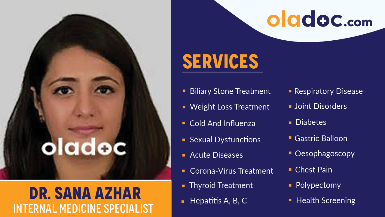 Services provided by Dr. Sana Azhar